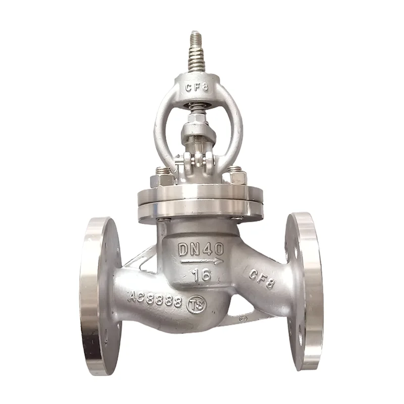 Vlekvrye staal 304 Flens Globe Valve